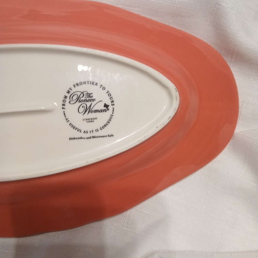 The Pioneer Woman Floral Fancy Flourish Small Oval Platter - Picture 5 of 5